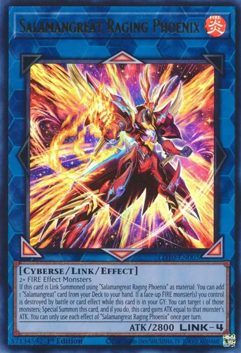 Salamangreat Raging Phoenix LD10-EN005 Yu-Gi-Oh card from Legendary Duelists: Soulburning Volcano
