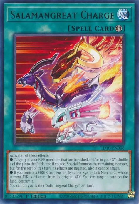 Salamangreat Charge LD10-EN006 Yu-Gi-Oh card from Legendary Duelists: Soulburning Volcano