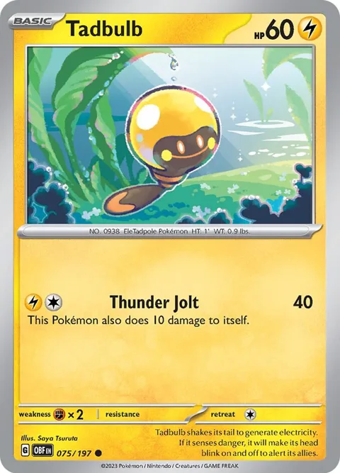 Tadbulb 075/197 #075/197 Pokémon card from Obsidian Flames