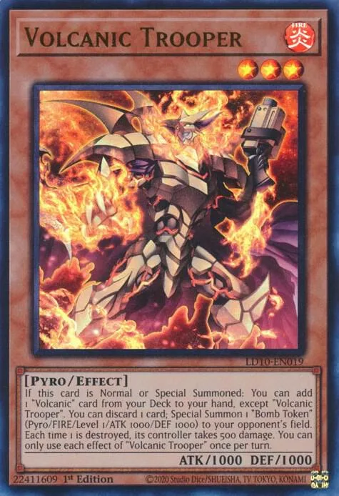 Volcanic Trooper LD10-EN019 Yu-Gi-Oh card from Legendary Duelists: Soulburning Volcano