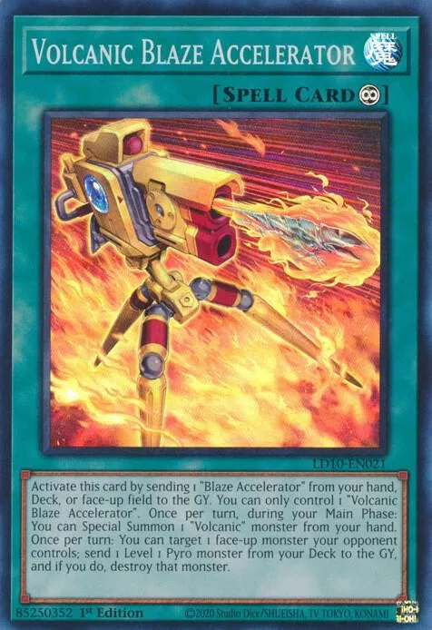 Volcanic Blaze Accelerator LD10-EN021 Yu-Gi-Oh card from Legendary Duelists: Soulburning Volcano