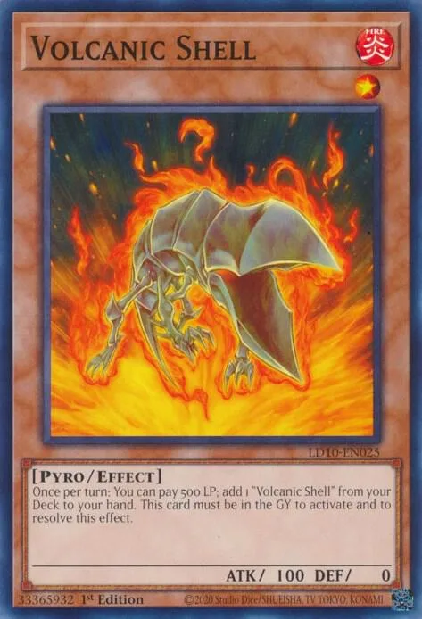 Volcanic Shell LD10-EN025 Yu-Gi-Oh card from Legendary Duelists: Soulburning Volcano
