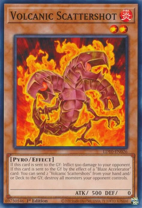 Volcanic Scattershot LD10-EN026 Yu-Gi-Oh card from Legendary Duelists: Soulburning Volcano
