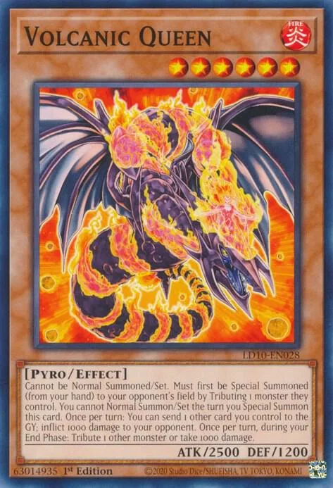 Volcanic Queen LD10-EN028 Yu-Gi-Oh card from Legendary Duelists: Soulburning Volcano