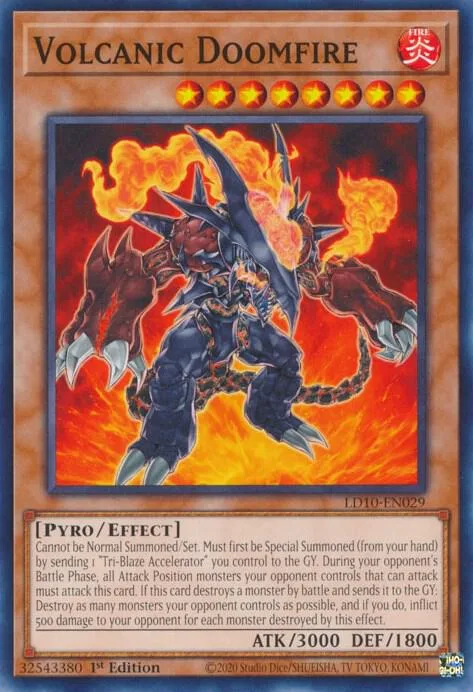 Volcanic Doomfire LD10-EN029 Yu-Gi-Oh card from Legendary Duelists: Soulburning Volcano