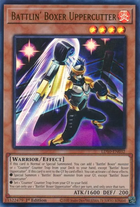 Battlin' Boxer Uppercutter LD10-EN032 Yu-Gi-Oh card from Legendary Duelists: Soulburning Volcano