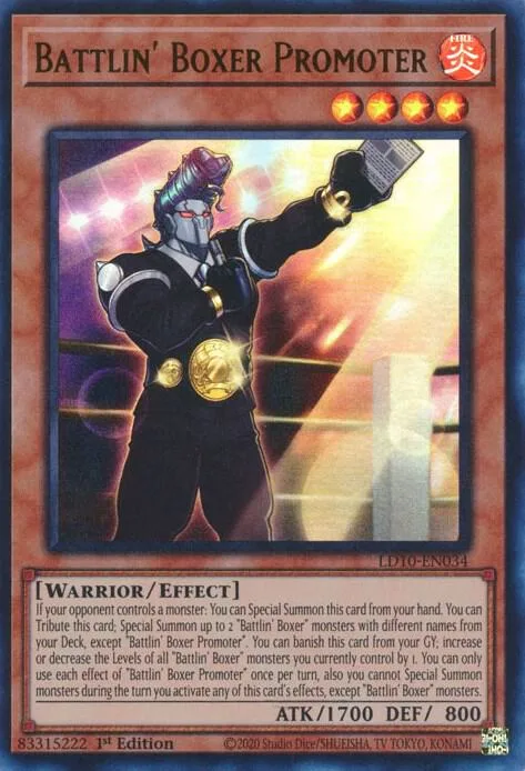 Battlin' Boxer Promoter LD10-EN034 Yu-Gi-Oh card from Legendary Duelists: Soulburning Volcano