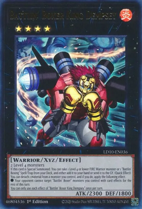 Battlin' Boxer King Dempsey LD10-EN036 Yu-Gi-Oh card from Legendary Duelists: Soulburning Volcano