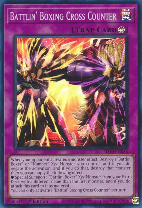 Battlin' Boxing Cross Counter LD10-EN038 Yu-Gi-Oh card from Legendary Duelists: Soulburning Volcano