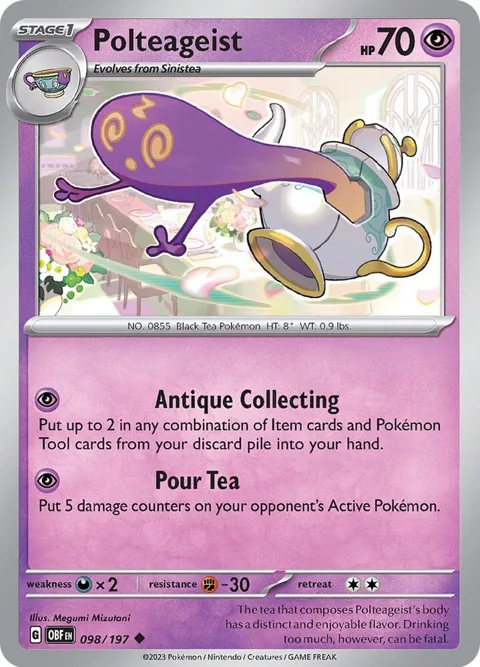 Polteageist #098/197 Pokémon card from Obsidian Flames