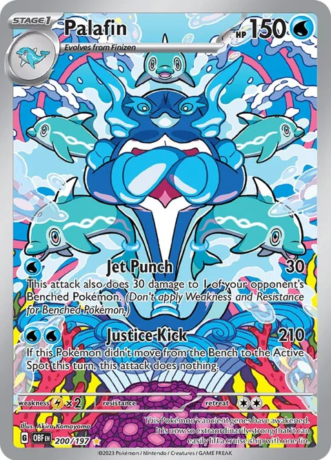 Palafin #200/197 Holofoil Pokémon card from Obsidian Flames
