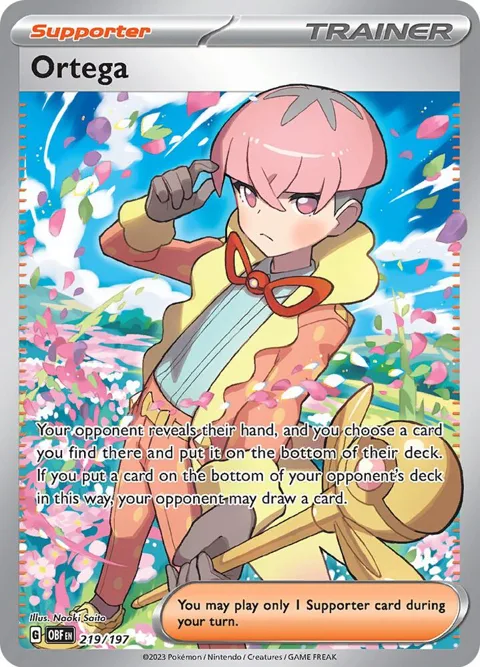 Ortega #219/197 Holofoil Pokémon card from Obsidian Flames