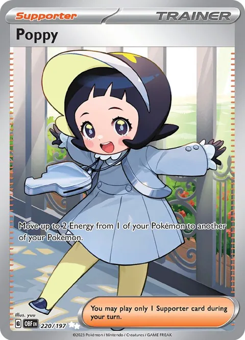 Poppy #220/197 Holofoil Pokémon card from Obsidian Flames