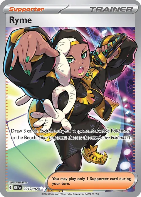 Ryme #221/197 Holofoil Pokémon card from Obsidian Flames