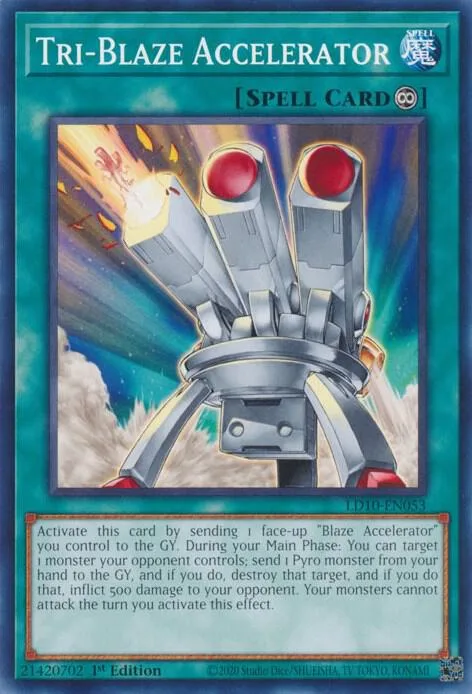 Tri-Blaze Accelerator LD10-EN053 Yu-Gi-Oh card from Legendary Duelists: Soulburning Volcano