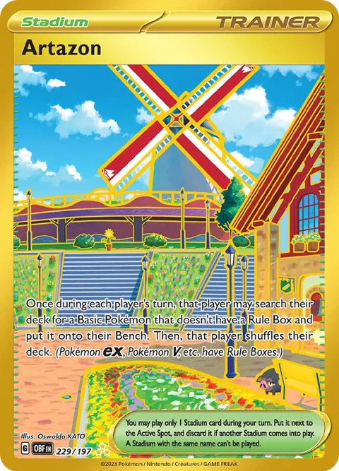 Artazon #229/197 Holofoil Pokémon card from Obsidian Flames