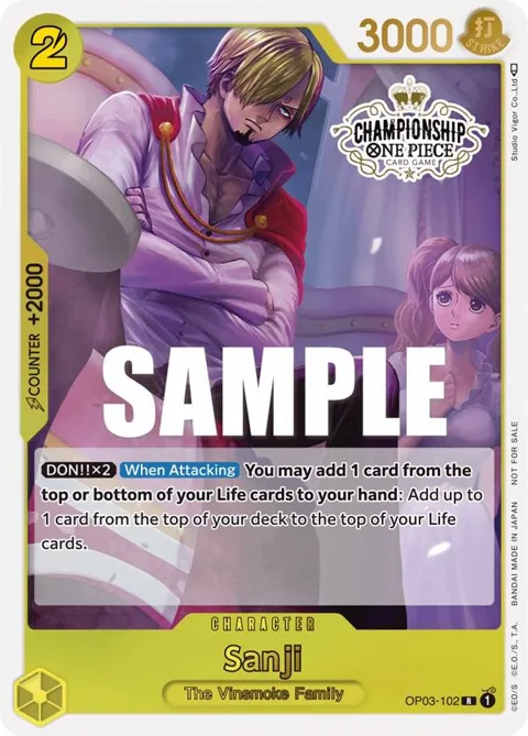Sanji Store Championship Participation Pack Vol. 2 OP03-102 One Piece card from One Piece Promotion Cards