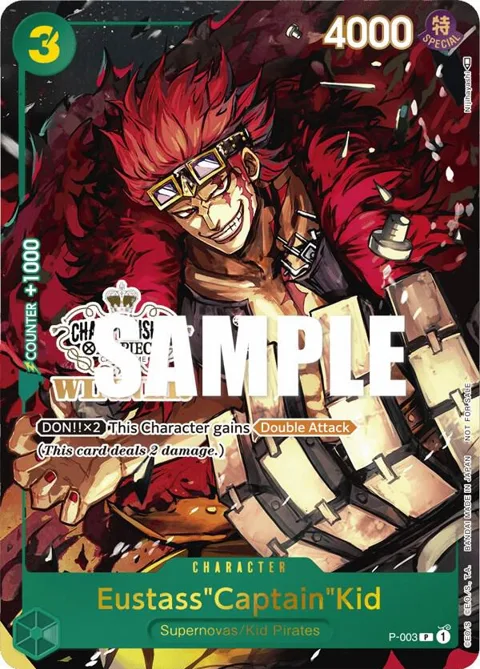 Eustass"Captain"Kid Store Championship Vol. 2 Winner P-003 One Piece card from One Piece Promotion Cards