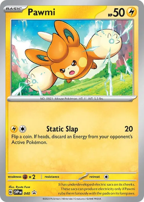 Pawmi #040 Holofoil Pokémon card from Scarlet & Violet Promo Cards