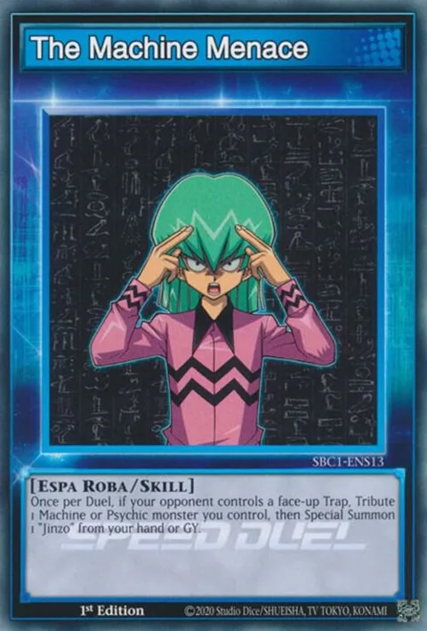 The Machine Menace SBC1-ENS13 Yu-Gi-Oh card from Speed Duel: Streets of Battle City