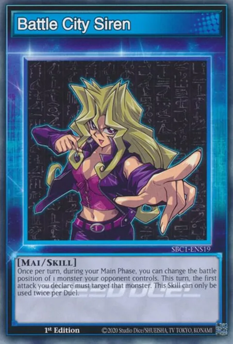 Battle City Siren SBC1-ENS19 Yu-Gi-Oh card from Speed Duel: Streets of Battle City