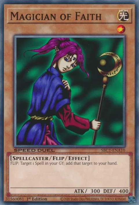 Magician of Faith A SBC1-ENA10 Yu-Gi-Oh card from Speed Duel: Streets of Battle City
