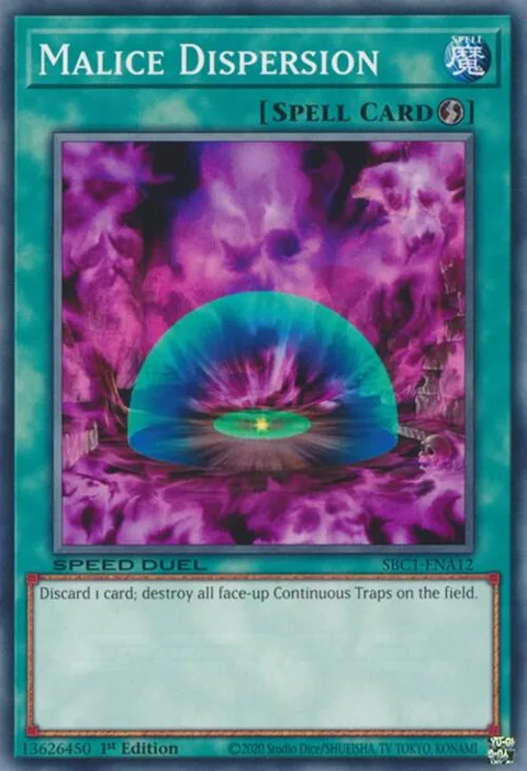 Malice Dispersion SBC1-ENA12 Yu-Gi-Oh card from Speed Duel: Streets of Battle City