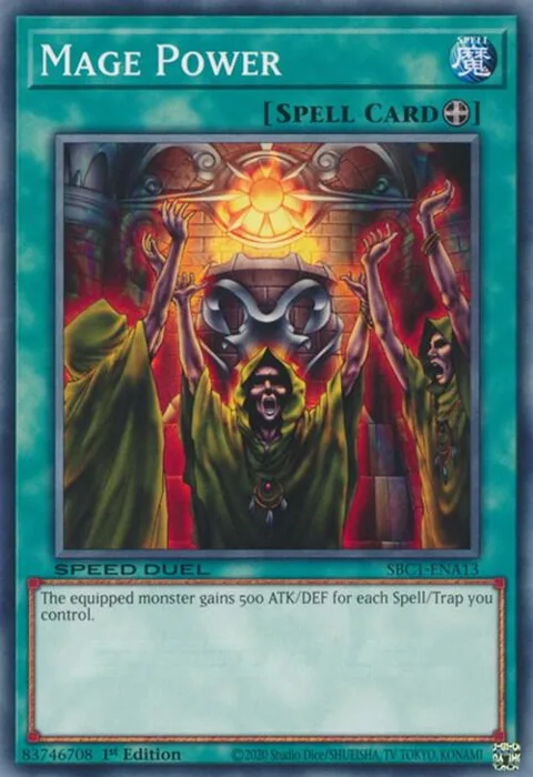 Mage Power SBC1-ENA13 Yu-Gi-Oh card from Speed Duel: Streets of Battle City