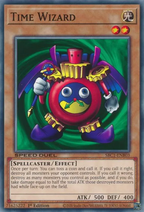 Time Wizard SBC1-ENB03 Yu-Gi-Oh card from Speed Duel: Streets of Battle City