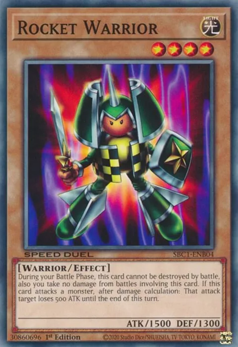 Rocket Warrior SBC1-ENB04 Yu-Gi-Oh card from Speed Duel: Streets of Battle City