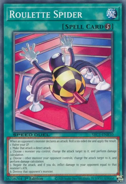 Roulette Spider SBC1-ENB10 Yu-Gi-Oh card from Speed Duel: Streets of Battle City
