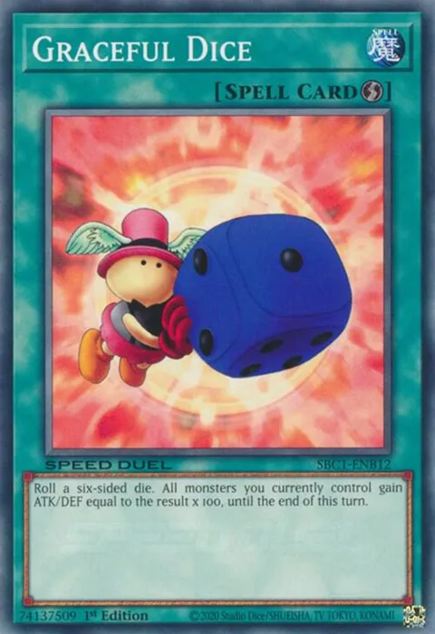Graceful Dice SBC1-ENB12 Yu-Gi-Oh card from Speed Duel: Streets of Battle City
