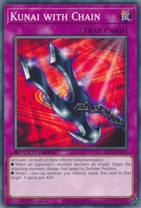 Kunai with Chain SBC1-ENB19 Yu-Gi-Oh card from Speed Duel: Streets of Battle City
