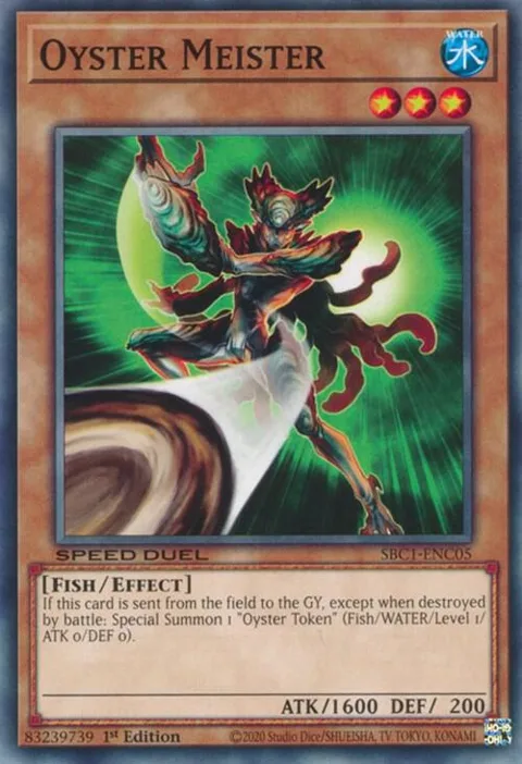 Oyster Meister SBC1-ENC05 Yu-Gi-Oh card from Speed Duel: Streets of Battle City