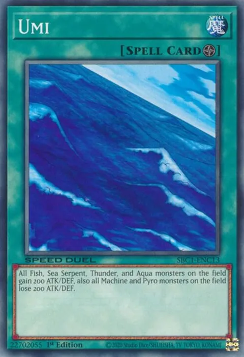 Umi SBC1-ENC13 Yu-Gi-Oh card from Speed Duel: Streets of Battle City
