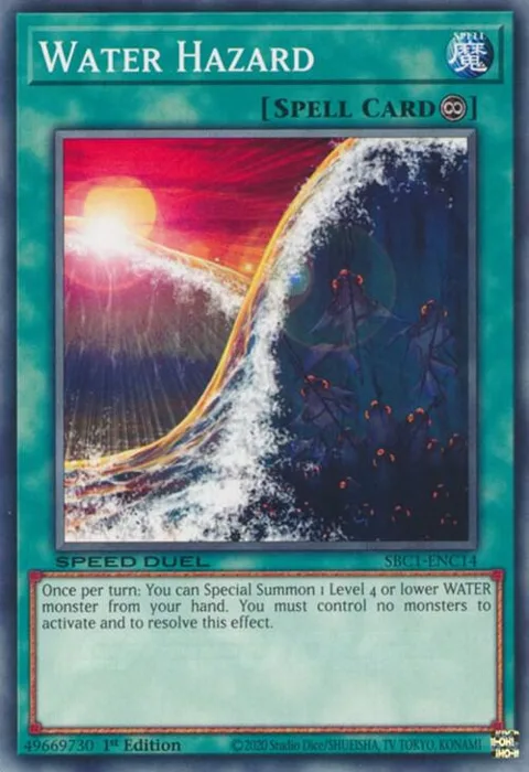 Water Hazard SBC1-ENC14 Yu-Gi-Oh card from Speed Duel: Streets of Battle City