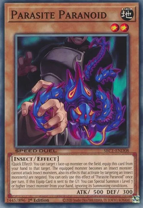 Parasite Paranoid SBC1-END08 Yu-Gi-Oh card from Speed Duel: Streets of Battle City