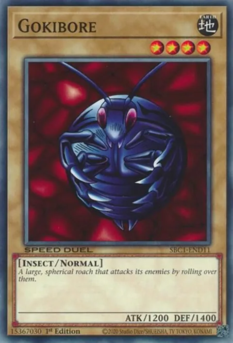 Gokibore SBC1-END11 Yu-Gi-Oh card from Speed Duel: Streets of Battle City