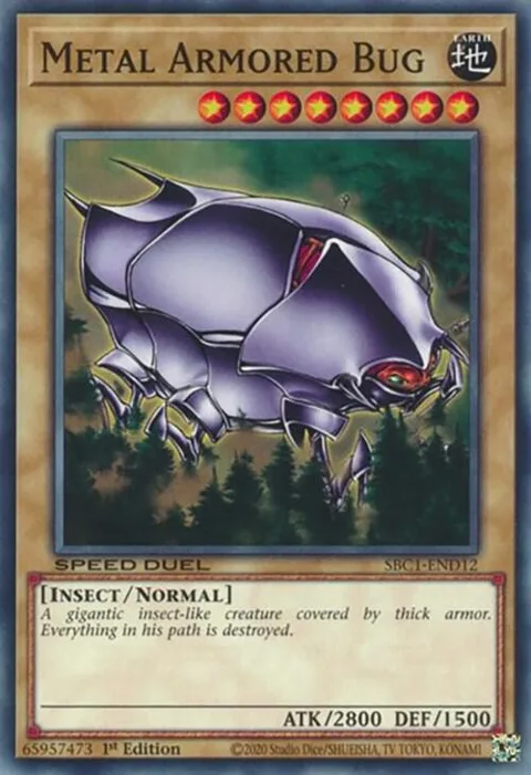 Metal Armored Bug SBC1-END12 Yu-Gi-Oh card from Speed Duel: Streets of Battle City