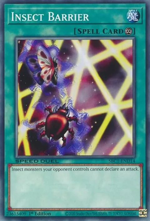 Insect Barrier SBC1-END14 Yu-Gi-Oh card from Speed Duel: Streets of Battle City