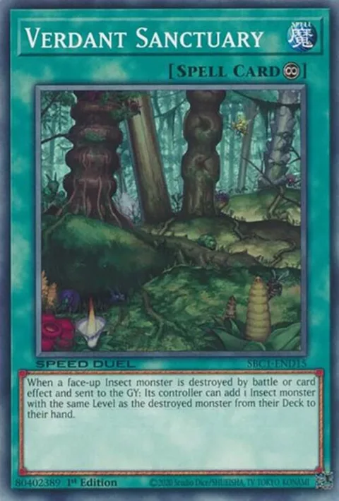 Verdant Sanctuary SBC1-END15 Yu-Gi-Oh card from Speed Duel: Streets of Battle City