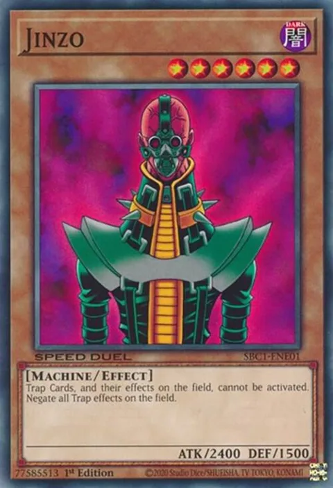Jinzo SBC1-ENE01 Yu-Gi-Oh card from Speed Duel: Streets of Battle City