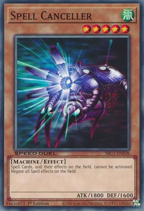 Spell Canceller SBC1-ENE08 Yu-Gi-Oh card from Speed Duel: Streets of Battle City