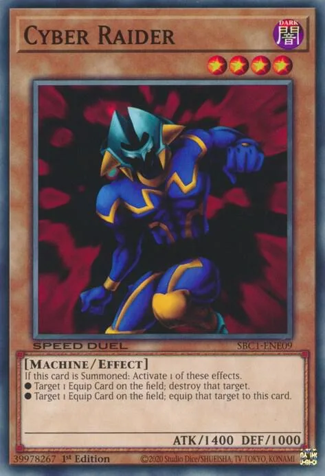 Cyber Raider SBC1-ENE09 Yu-Gi-Oh card from Speed Duel: Streets of Battle City