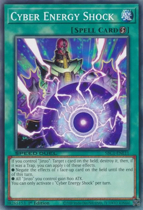 Cyber Energy Shock SBC1-ENE11 Yu-Gi-Oh card from Speed Duel: Streets of Battle City