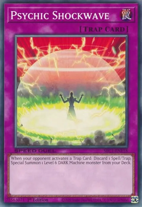 Psychic Shockwave SBC1-ENE18 Yu-Gi-Oh card from Speed Duel: Streets of Battle City