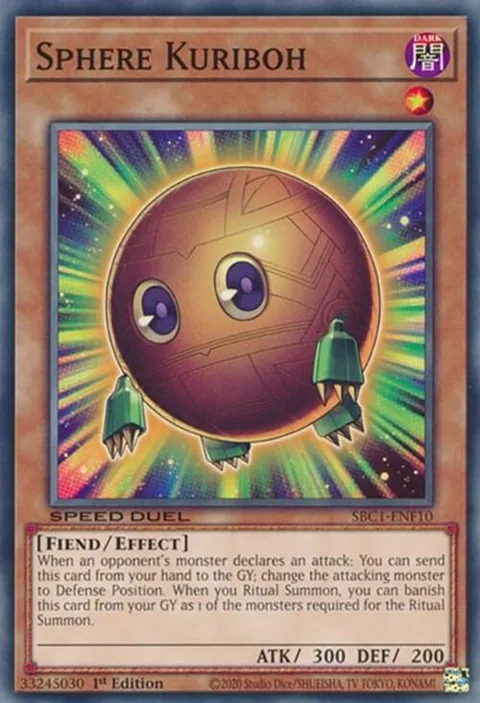 Sphere Kuriboh SBC1-ENF10 Yu-Gi-Oh card from Speed Duel: Streets of Battle City