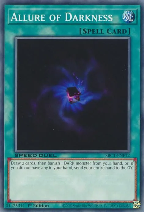 Allure of Darkness SBC1-ENF12 Yu-Gi-Oh card from Speed Duel: Streets of Battle City