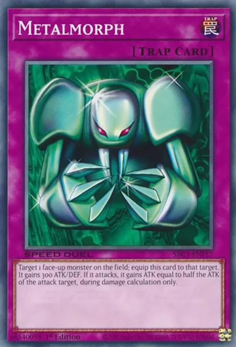 Metalmorph SBC1-ENF17 Yu-Gi-Oh card from Speed Duel: Streets of Battle City