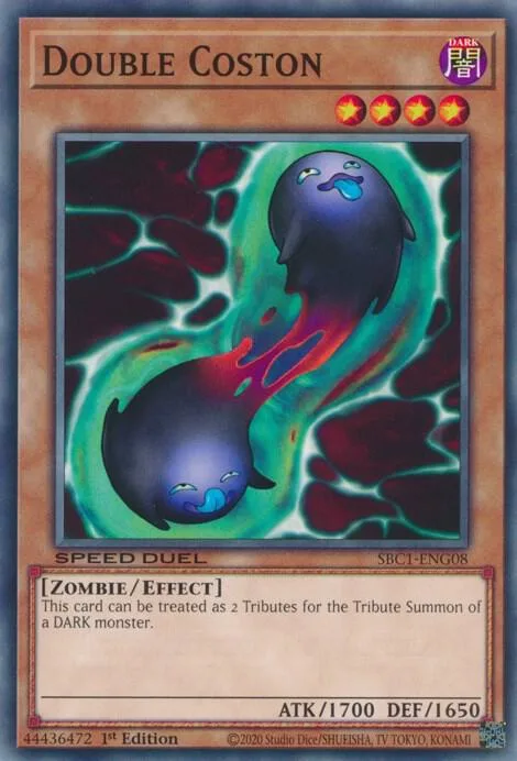 Double Coston SBC1-ENG08 Yu-Gi-Oh card from Speed Duel: Streets of Battle City